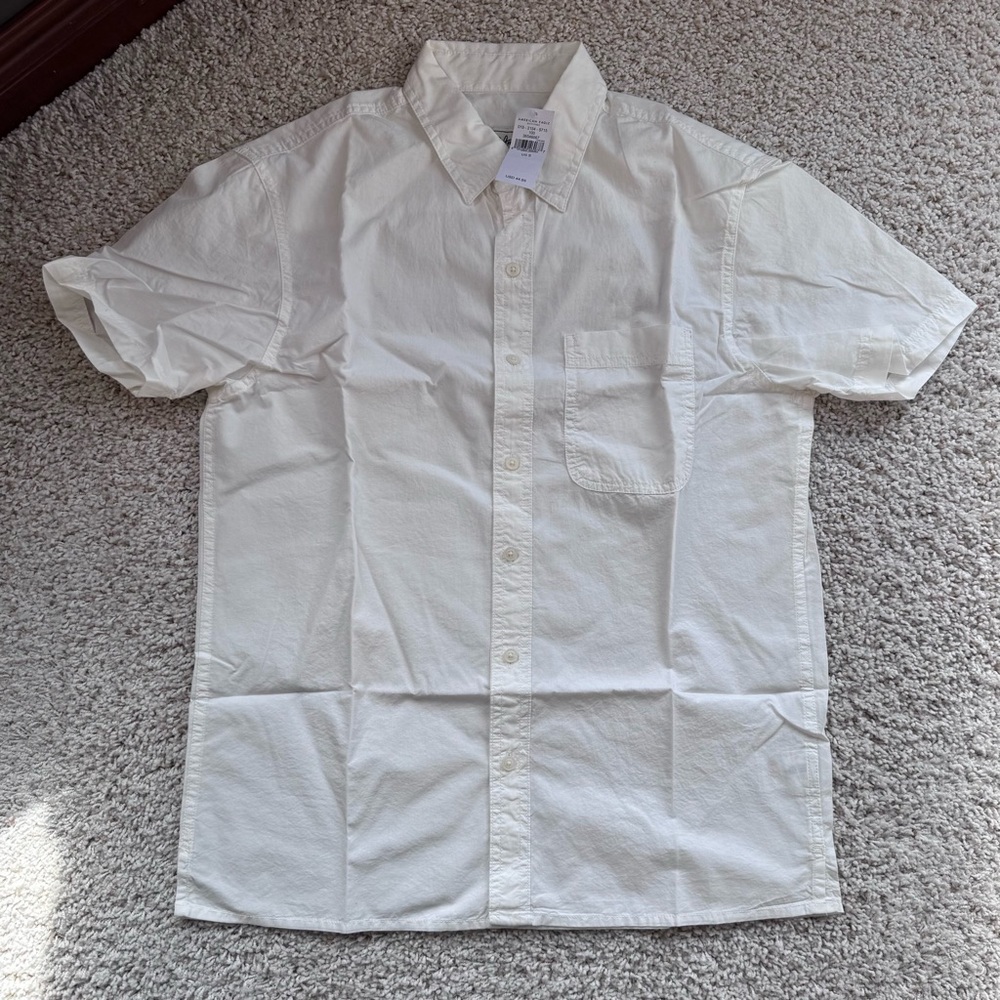 American Eagle Outfitters Cream Casual Button Down Shirt